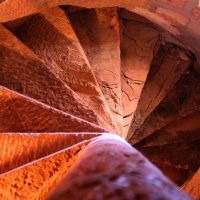 Escalera de caracol de acceso al Órgano Histórico